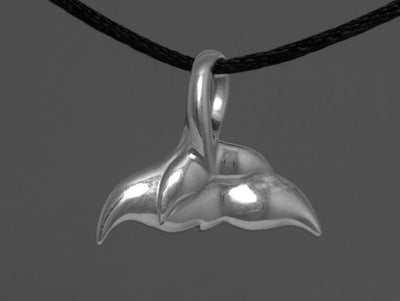 N910S  Whale Tail Pendant Silver