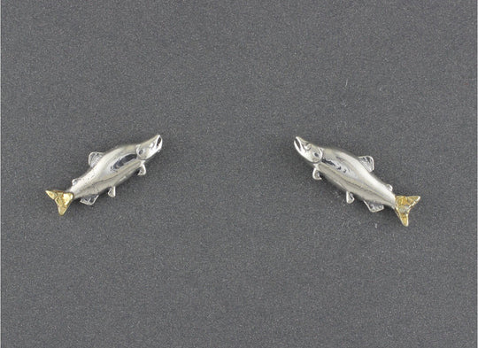 EP192 Silver Salmon Earring Posts